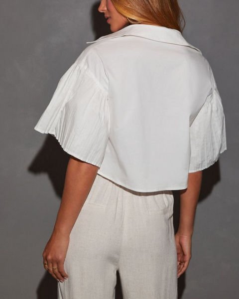 ECRU CROP-SHIRT