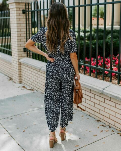 BLACK-FLORAL JUMPSUIT