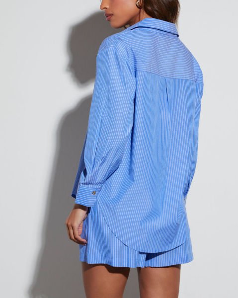 BLUE SHIRT AND SHORTS SET