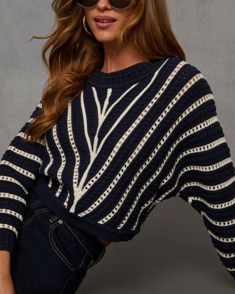 DARK-NAVY-ECRU SWEATER