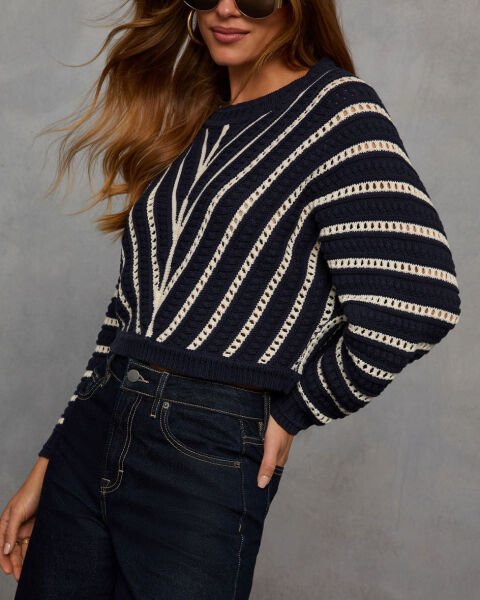 DARK-NAVY-ECRU SWEATER