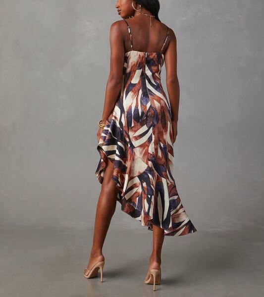 MULTICOLOR-PRINTED ELBİSE