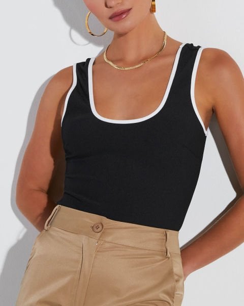 BLACK-WHITE VESTTOP