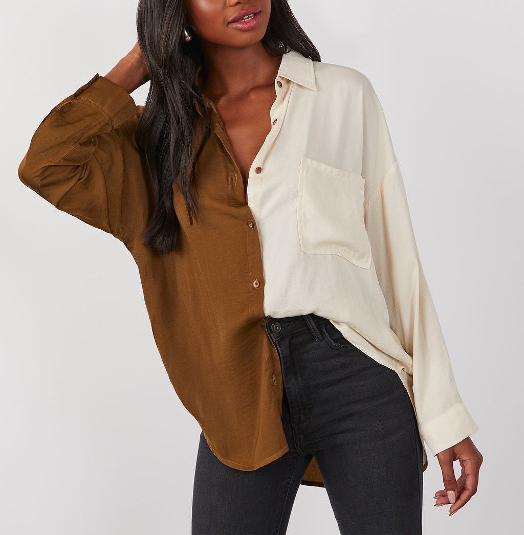 TOBACCO-ECRU GÖMLEK