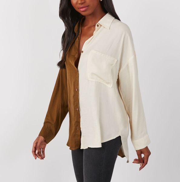 TOBACCO-ECRU GÖMLEK