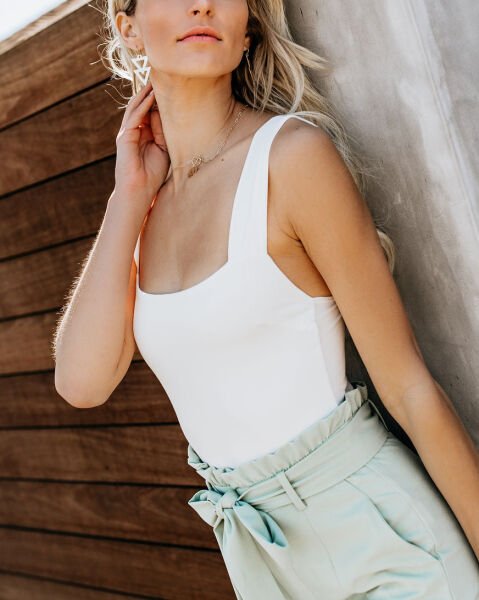 WHITE VEST TOP