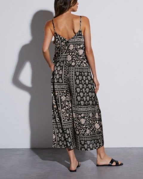 BLACK-PRINTED JUMPSUIT