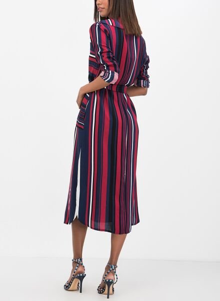 NAVY-BURGUNDY DRESS