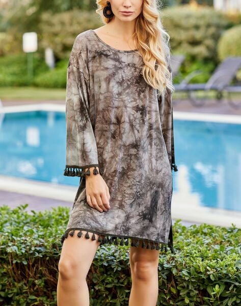 KHAKI-BATIK DRESS