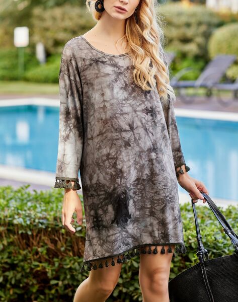 KHAKI-BATIK DRESS