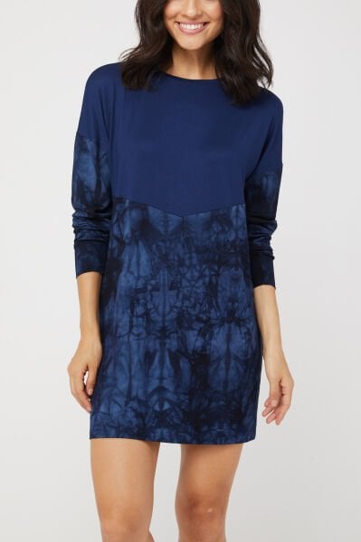 NAVY-BATIK DRESS