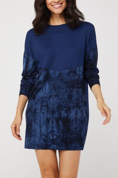 NAVY-BATIK DRESS