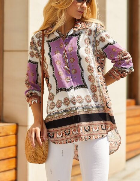 LILAC-PRINTED SHIRT