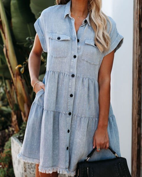 LIGHT-BLUE DRESS XL - LIGHT-BLUE