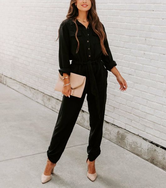 Jumpsuıt Black Nd24246