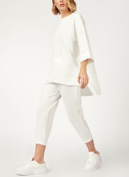 ECRU SWEATSHIRT-AND-PANTS-SET