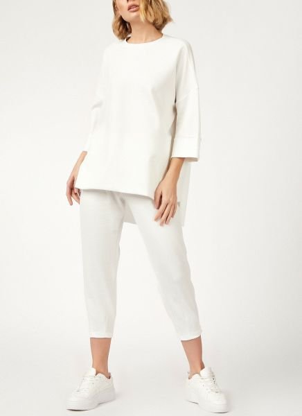 ECRU SWEATSHIRT-AND-PANTS-SET
