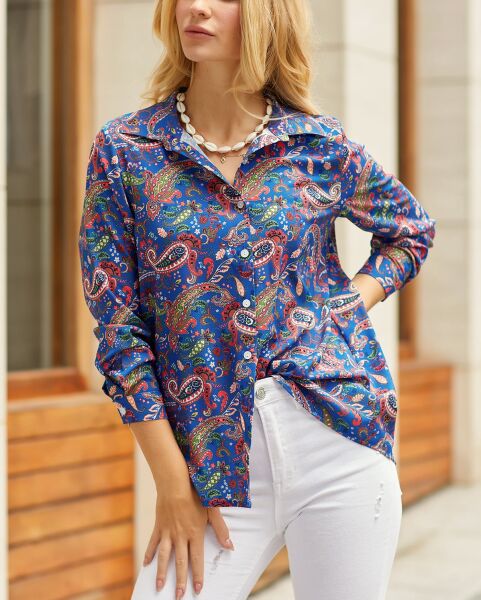 BLUE-PAISLEY SHIRT