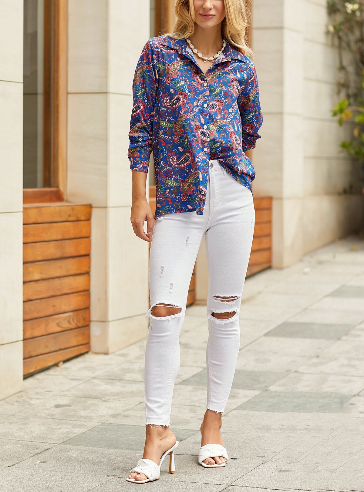 BLUE-PAISLEY SHIRT