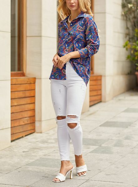 BLUE-PAISLEY SHIRT