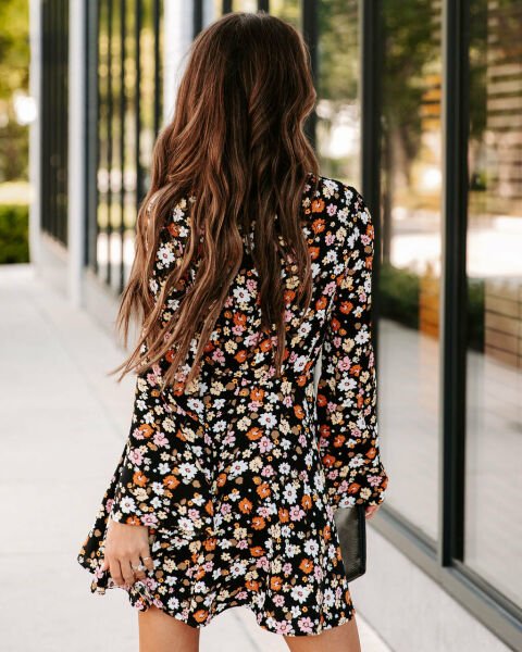 Dress Black-Floral Nd24284