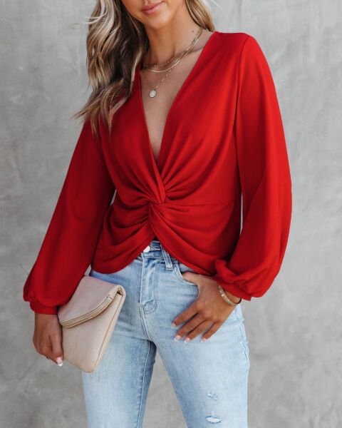 Chemisier Rouge Nd24338