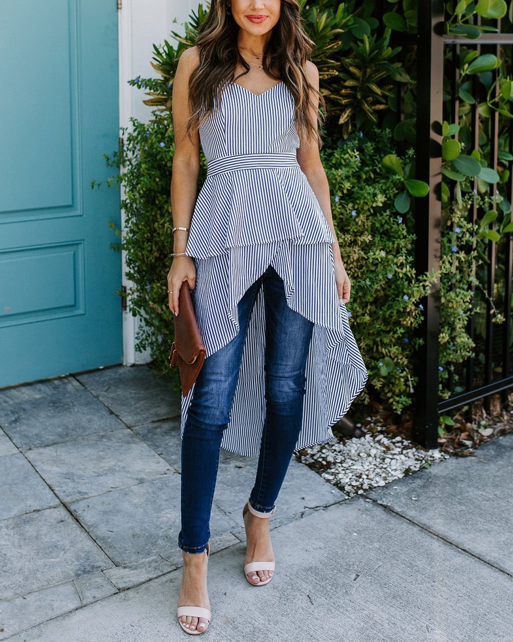 NAVY-STRIPED TUNIC