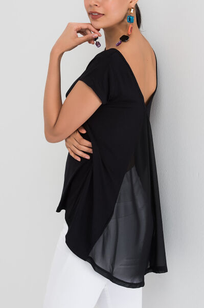 BLACK BLOUSE L - BLACK