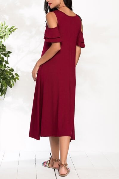 BURGUNDY DRESS