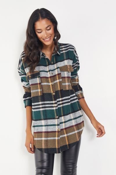 Green-Camel-Plaıd  Gömlek