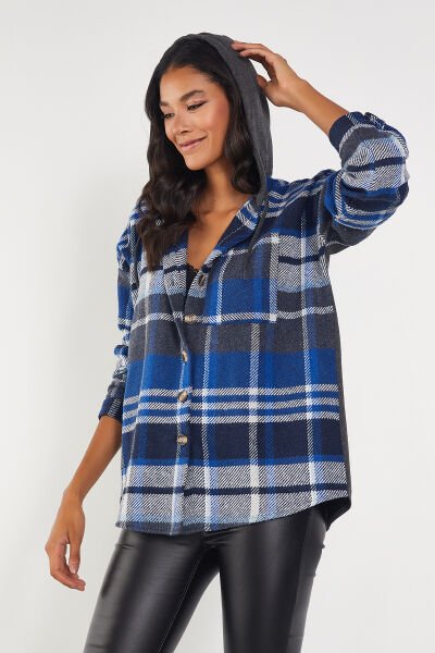 Anthracıte-Blue-Plaıd  Gömlek