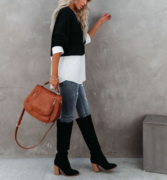 BLACK-WHITE TUNIC