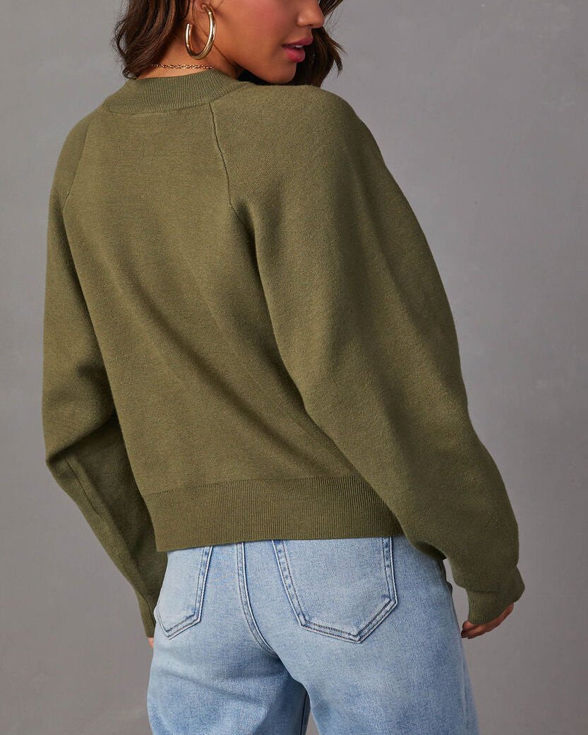OLIVE SWEATER M - OLIVE