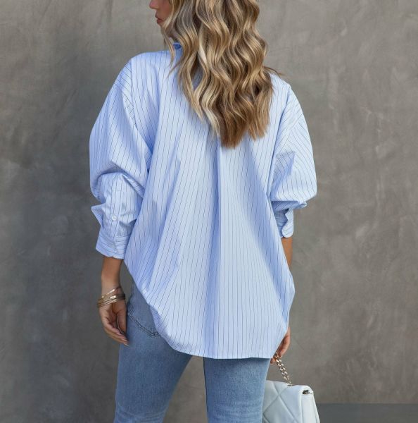 BLUE-STRIPED SHIRT