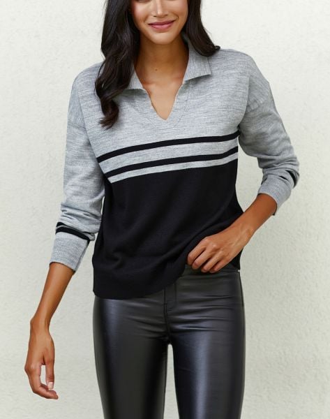 GREY-BLACK-SWEATER