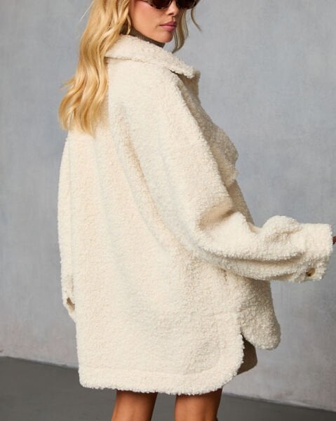CREAM FLEECE JACKET