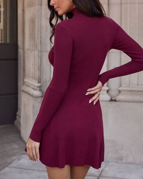 BURGUNDY-DRESS