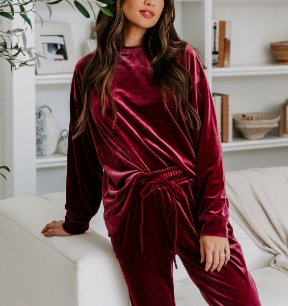 BURGUNDY TOPANDBOTTOM