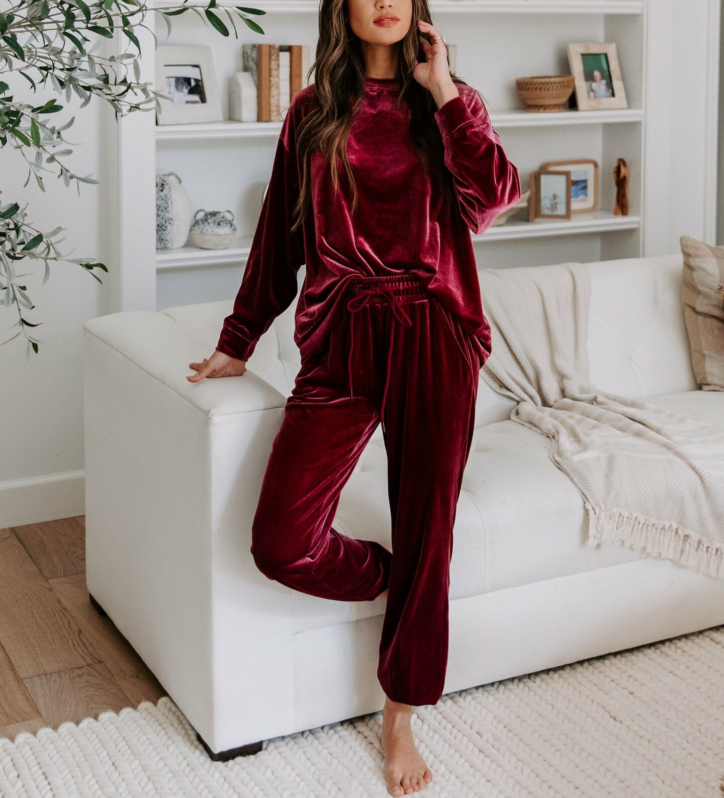 BURGUNDY TOPANDBOTTOM