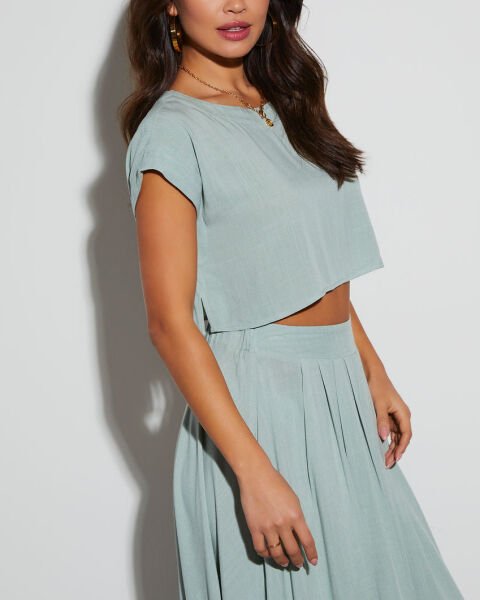 MINT BLOUSE AND SKIRT SET