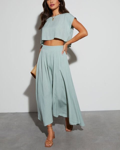 MINT BLOUSE AND SKIRT SET