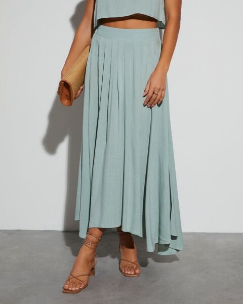 MINT BLOUSE AND SKIRT SET