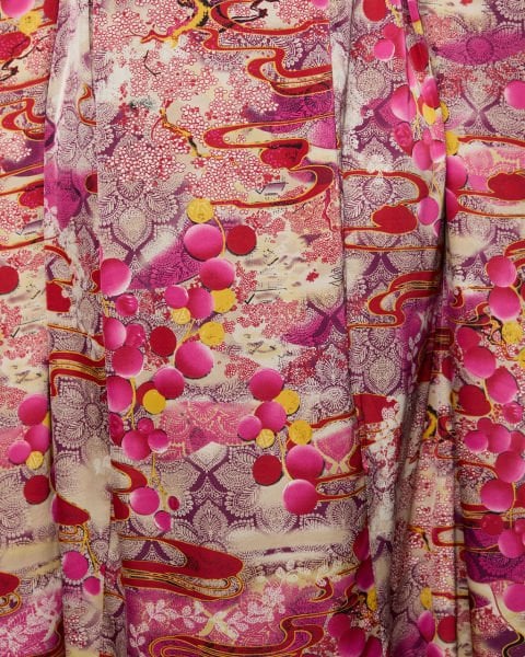 BURGUNDY-ECRU-PRINTED-DRESS