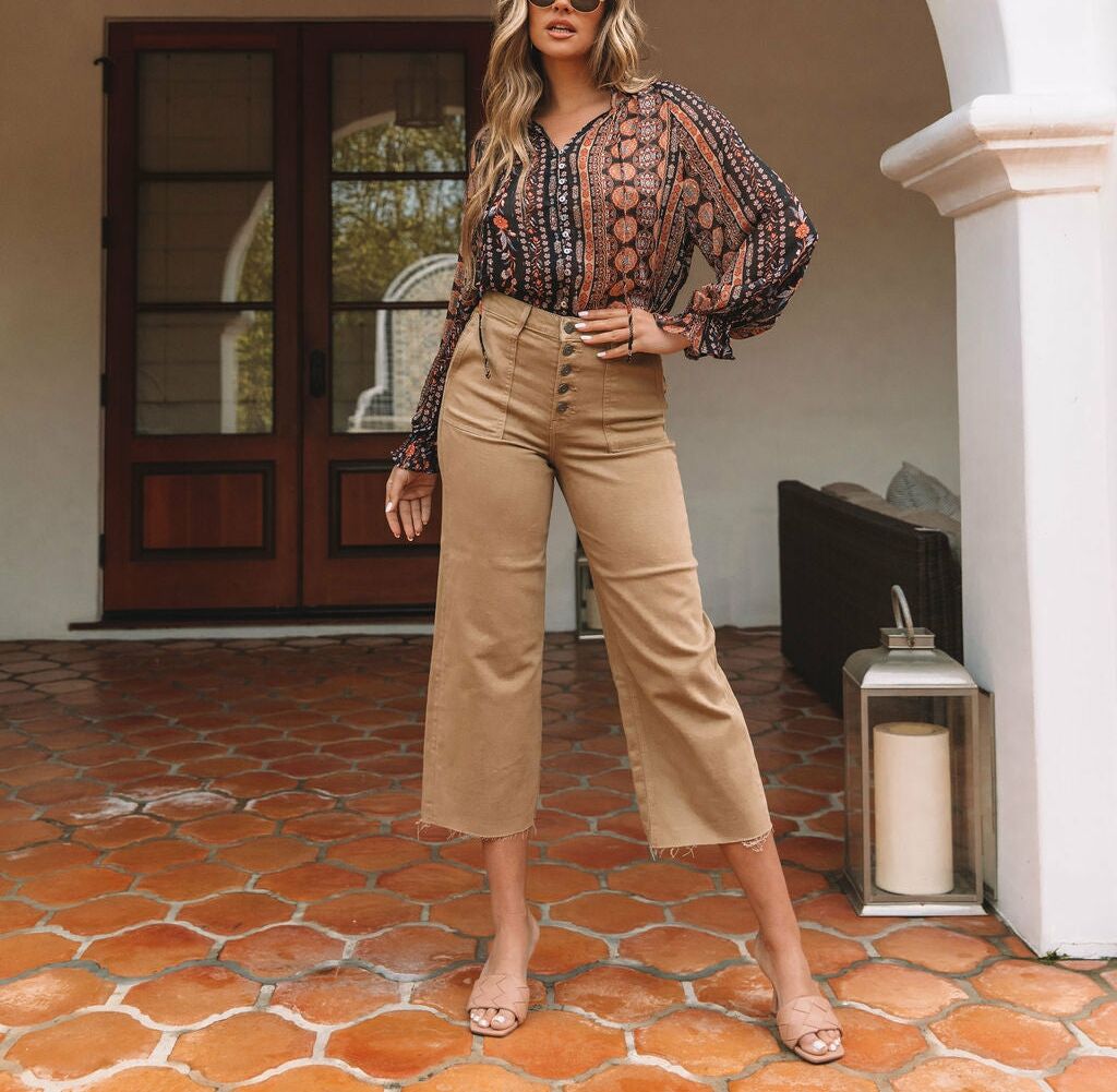 Shırt Black-Brown-Floral Nd25188