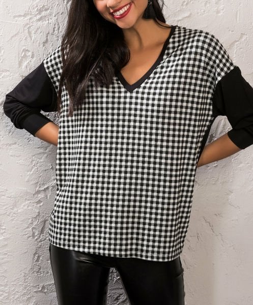 BLACK-WHITE-BLOUSE