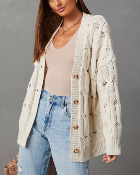 CREAM-CARDIGAN