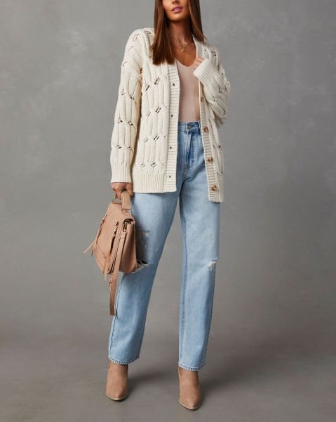 CREAM-CARDIGAN