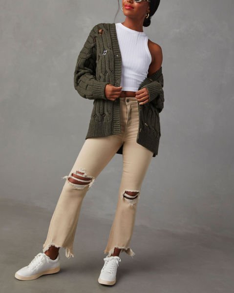 KHAKI-CARDIGAN