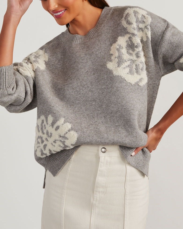 GREY-ECRU-FLORAL-SWEATERS