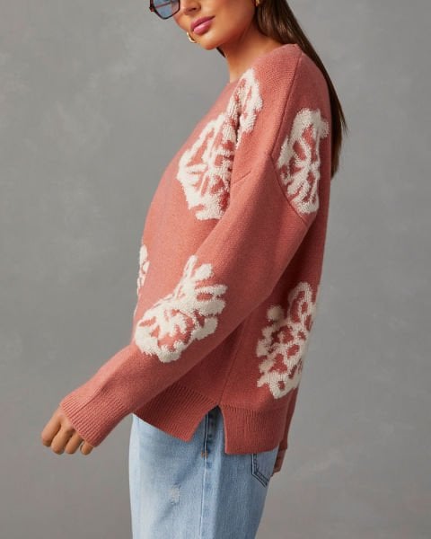 MERLOT-ECRU-FLORAL-SWEATERS